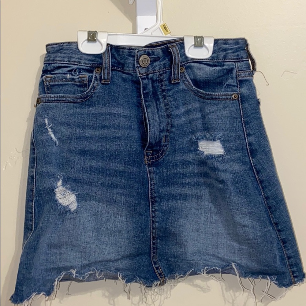 Jean skirt.